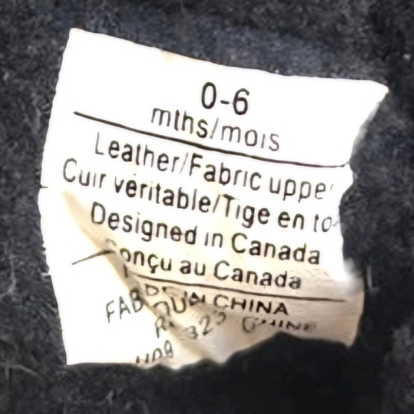 Robeez leather fleece lined boots Size 0-6 months Colors navy and black - Picture 5 of 5